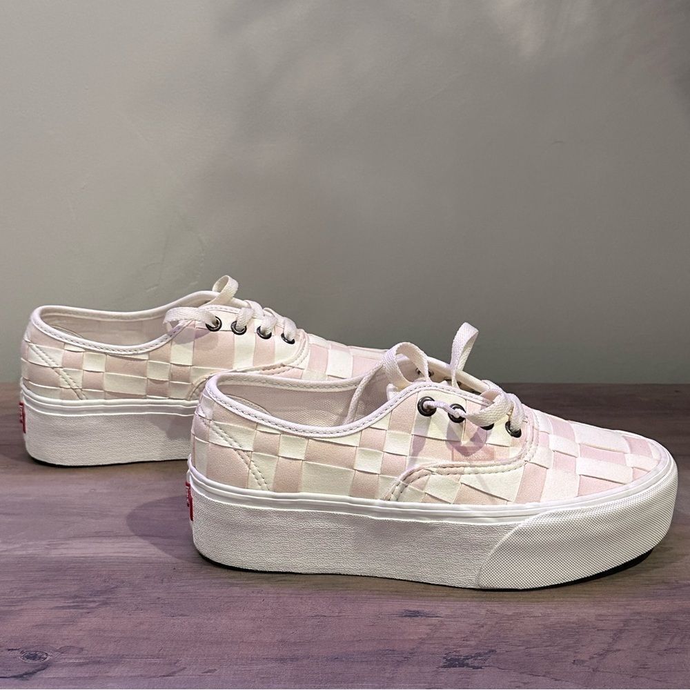 Vans - Stackform Woven Check Lace Up Platform Sneakers
